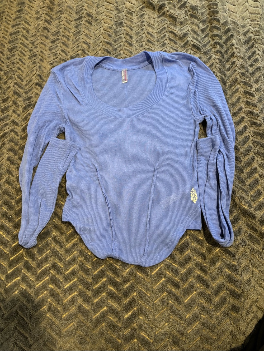 Blue free people long sleeve